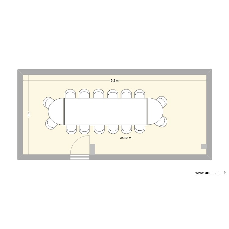 Salle de réunion Grande Synthe. Plan de 1 pièce et 37 m2