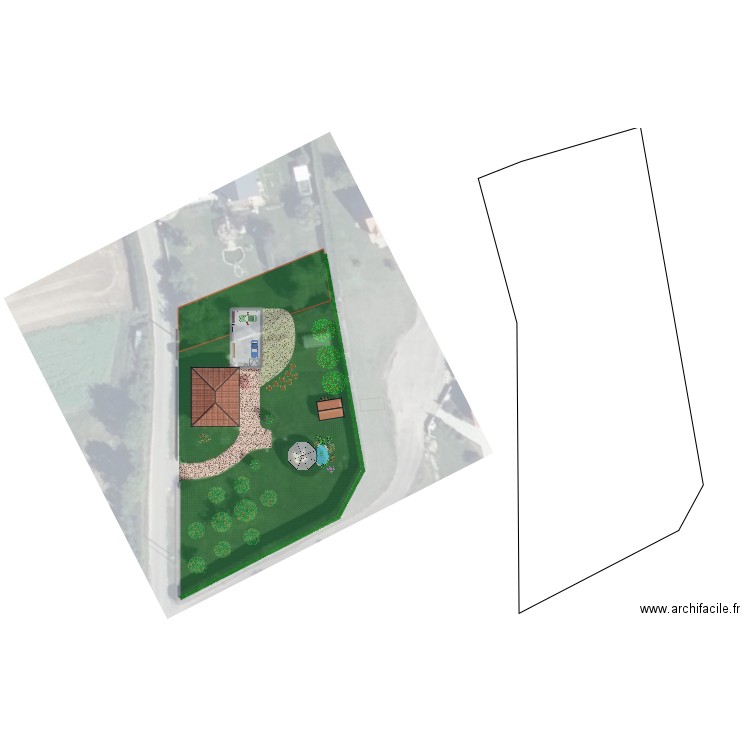 Projet. Plan de 1 pièce et 105 m2