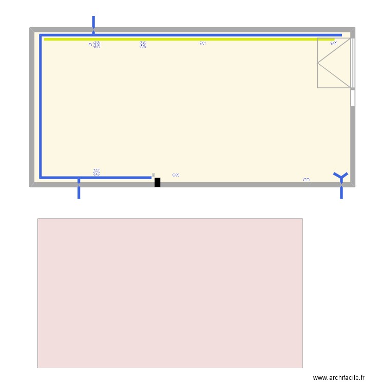 Atelier B origine copie. Plan de 2 pièces et 171 m2