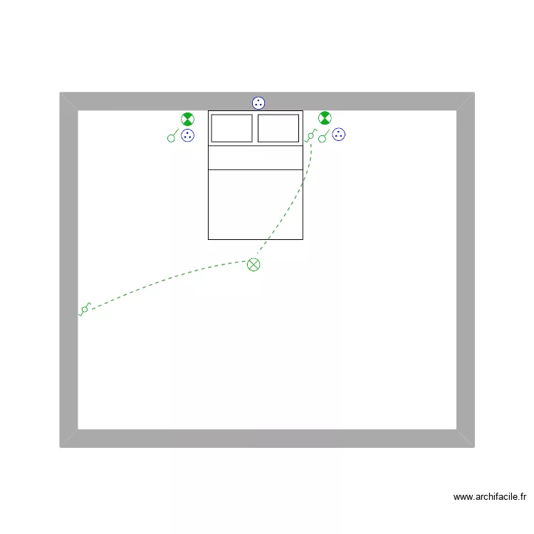 T&ecirc;te lit Aur&eacute;lien C.. Plan de 