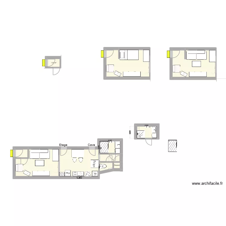 M. DEC J.P (Clemence). Plan de 10  et 53 m²