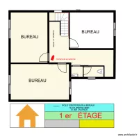 plan de coupe et dimension 1 er &eacute;tage