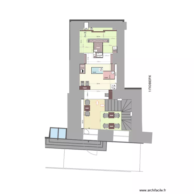 Projet R&eacute;novation Expo - Niveau 1. Plan de 