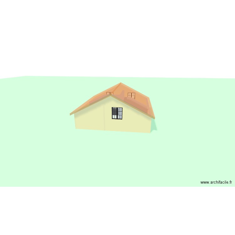 etage. Plan de 5 pièces et 43 m2