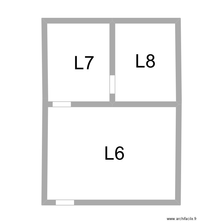 R+1 emballage. Plan de 2 pièces et 51 m2