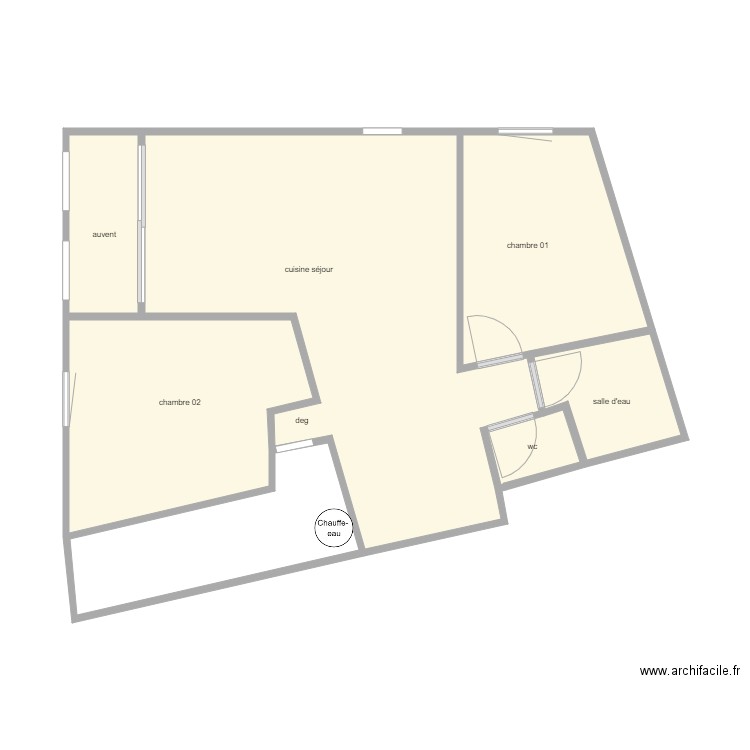 declerc am n3. Plan de 7 pièces et 51 m2