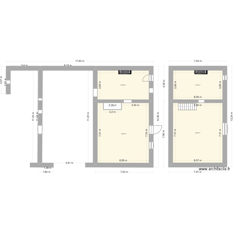 SAINT MO PERMIS. Plan de 5 pièces et 134 m2