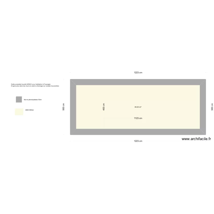 Dalle hourdis bois "NEMO" Client: CAUCHOIS. Plan de 