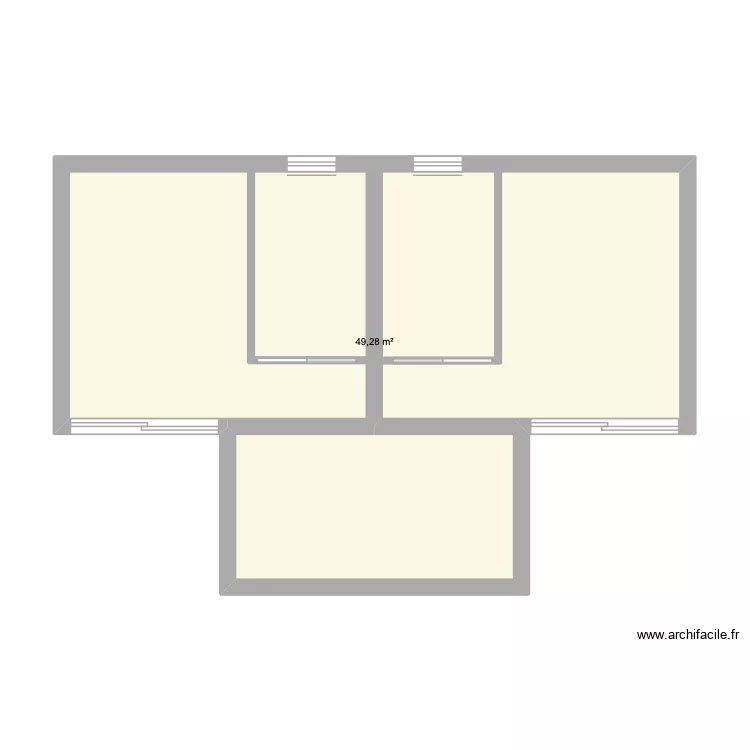 Pico Home 49m2. Plan de 3  et 53 m²