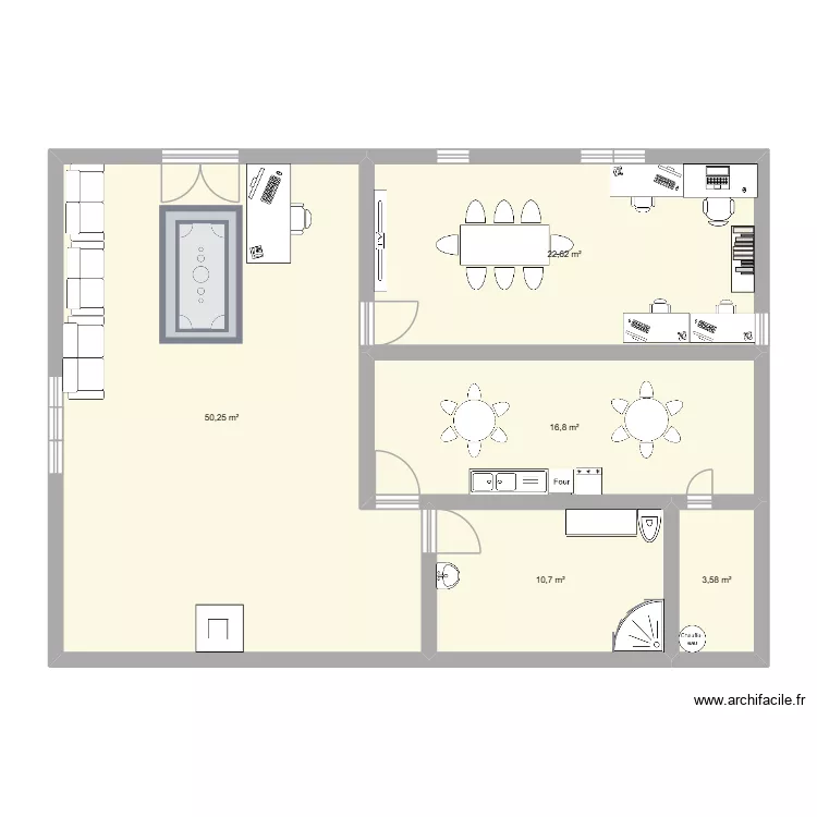 Bureau What The Puck!. Plan de 5  et 104 m²