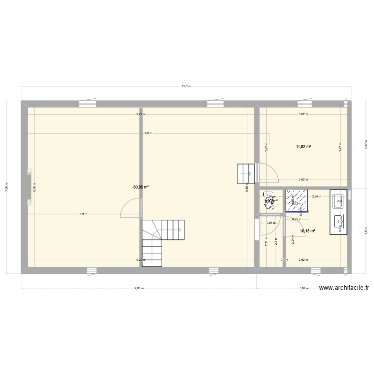 Petit Rezole Grenier Version Avril 2025. Plan de 4 pièces et 84 m2
