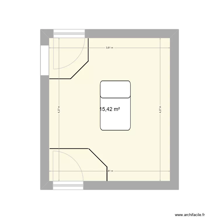 Rêve d'un look. Plan de 1 et 15 m² Rêve d'un look. Plan de 1 et 15 m²