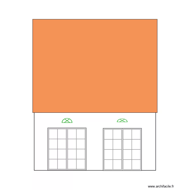 Fa&ccedil;ade nord V 6. Plan de 