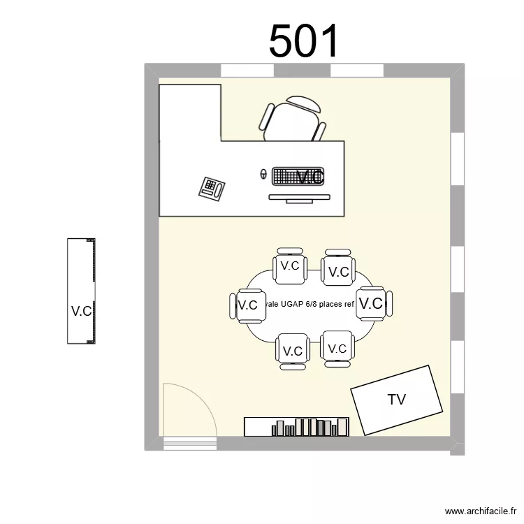 Bureau 501 - V.CARRE. Plan de 
