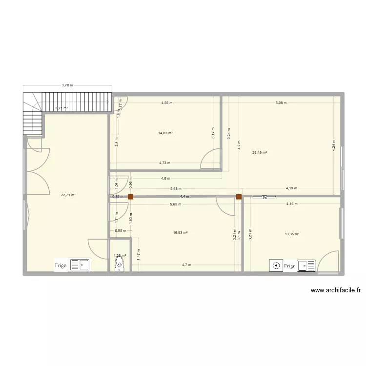 Bureau amenagement 20/02/2026. Plan de 7 pièces et 99 m² Bureau amenagement 20/02/2026. Plan de 7 pièces et 99 m²