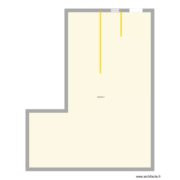 Type 1. Plan de 1  et 136 m²