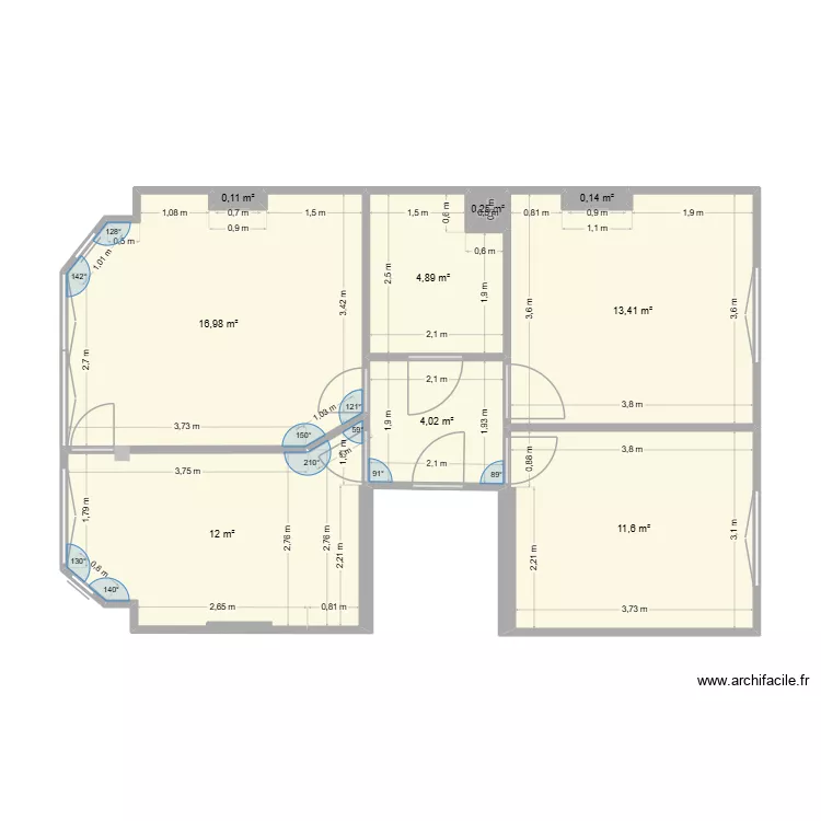 jean materne. Plan de 9  et 63 m²