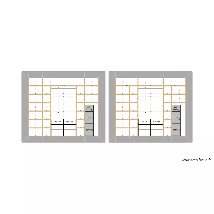 MAISON3. Plan de 54  et 12 m²