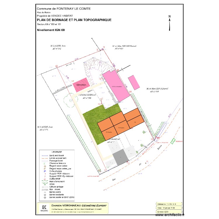 FLC - E. BURON REHAB. Plan de 1 pièce et 38 m2