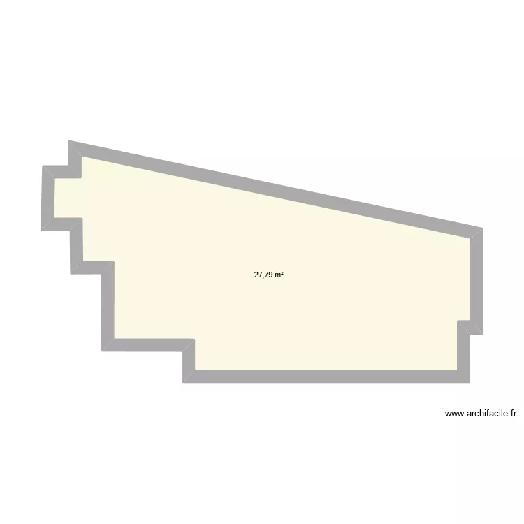 Terrasse (grande). Plan de 1  et 28 m²