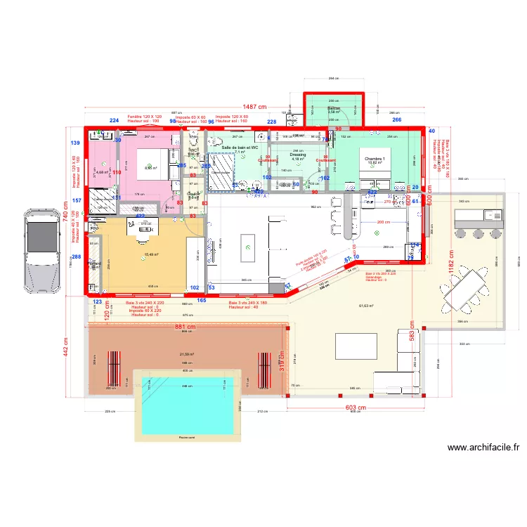 Villa Cocotte Ducos Moonette. Plan de Villa Cocotte Ducos Moonette. Plan de