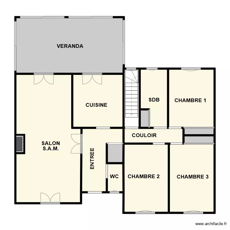 NORMAND DENIS. Plan de 14 pièces et 127 m²