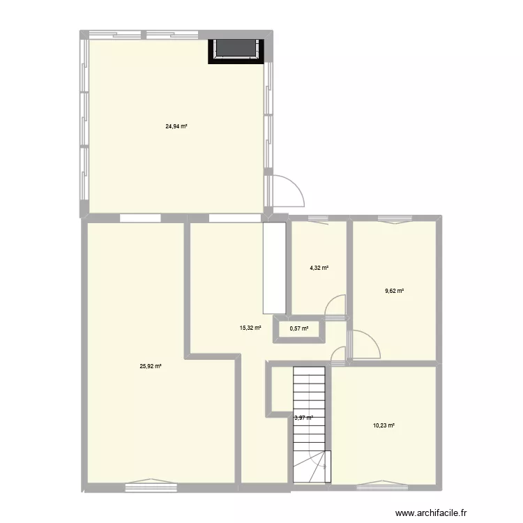 Passardi&egrave;re. Plan de 8 Pièces et 95 m²