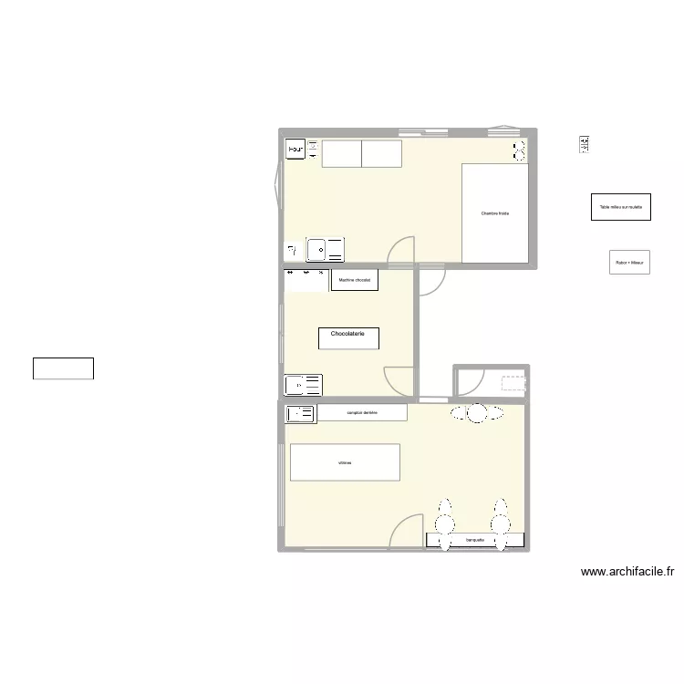 Nouveau labo. Plan de 3  et 75 m²