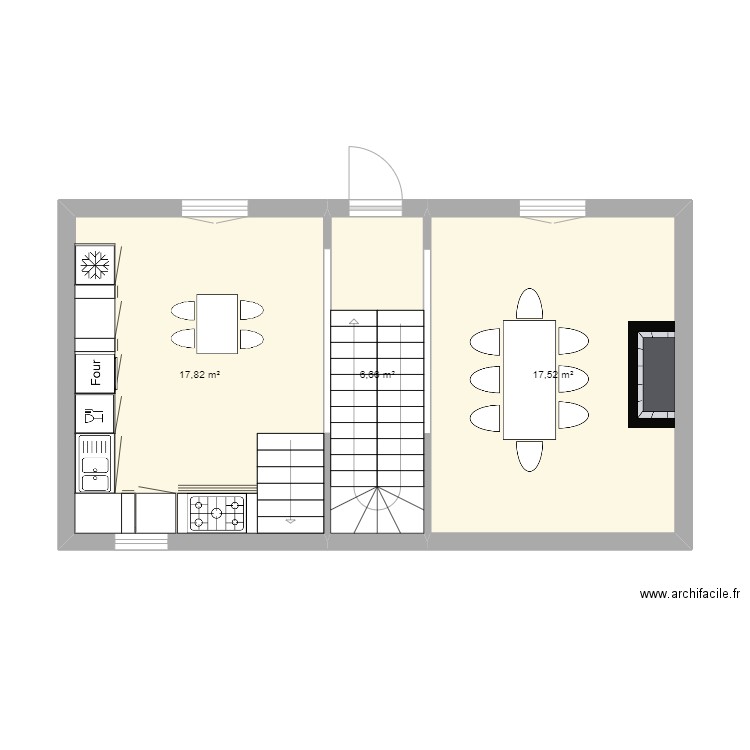Cuisine noire. Plan de 0 pièce et 0 m2