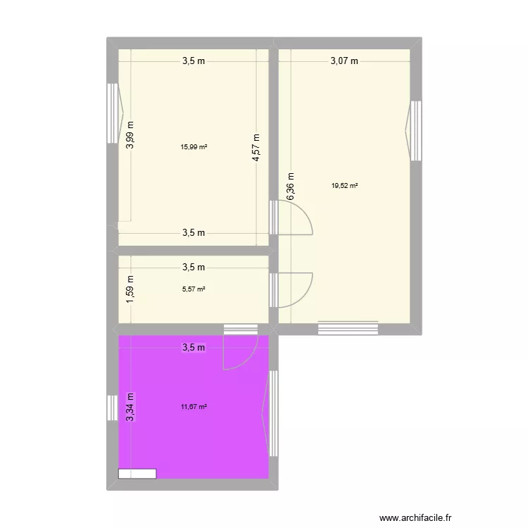 2etage bis. Plan de 4 et 53 m² 2etage bis. Plan de 4 et 53 m²