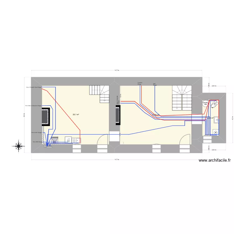 RDC_V1_Eau. Plan de 3 et 65 m² RDC_V1_Eau. Plan de 3 et 65 m²