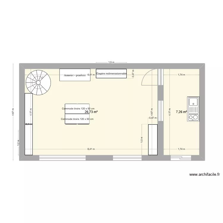REGALETOI. Plan de 2  et 34 m²