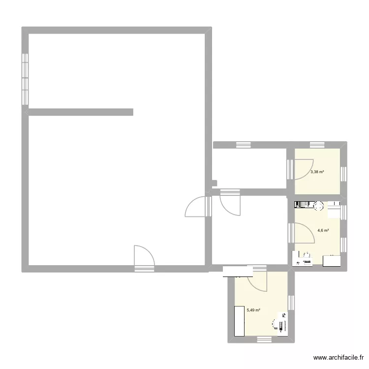 Plan 1. Plan de 3 et 13 m² Plan 1. Plan de 3 et 13 m²