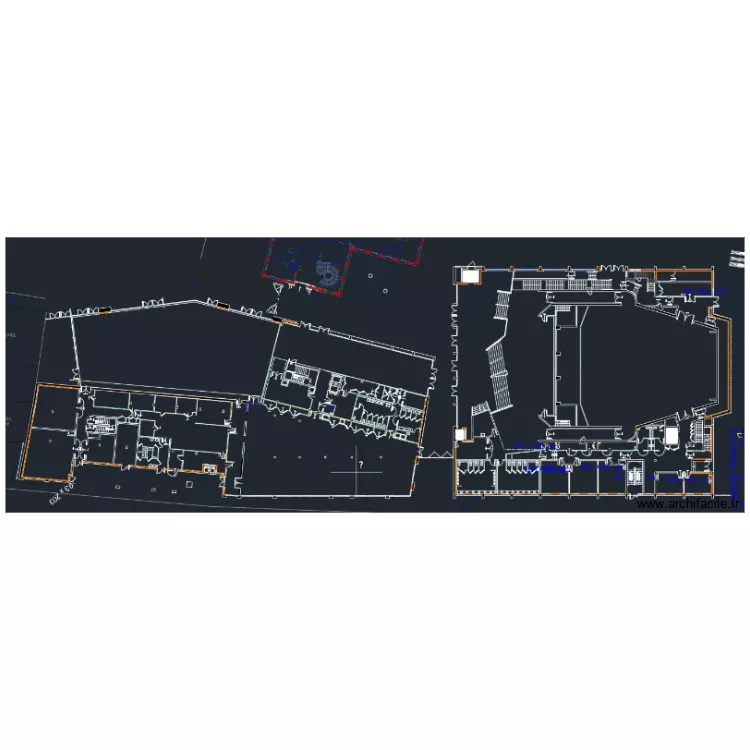 Centre de Congr&egrave;s nu. Plan de 