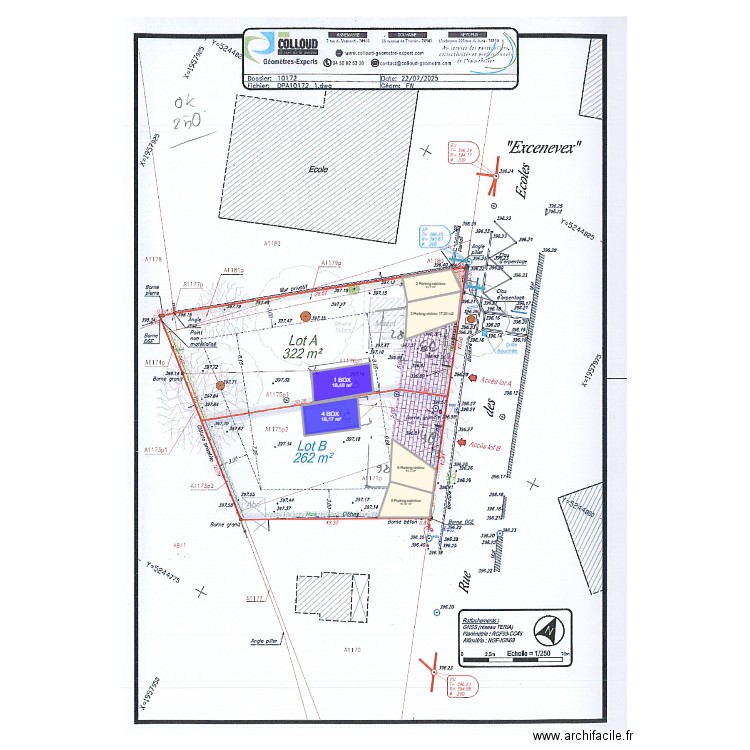 PARKING 116. Plan de 6 pièces et 98 m2