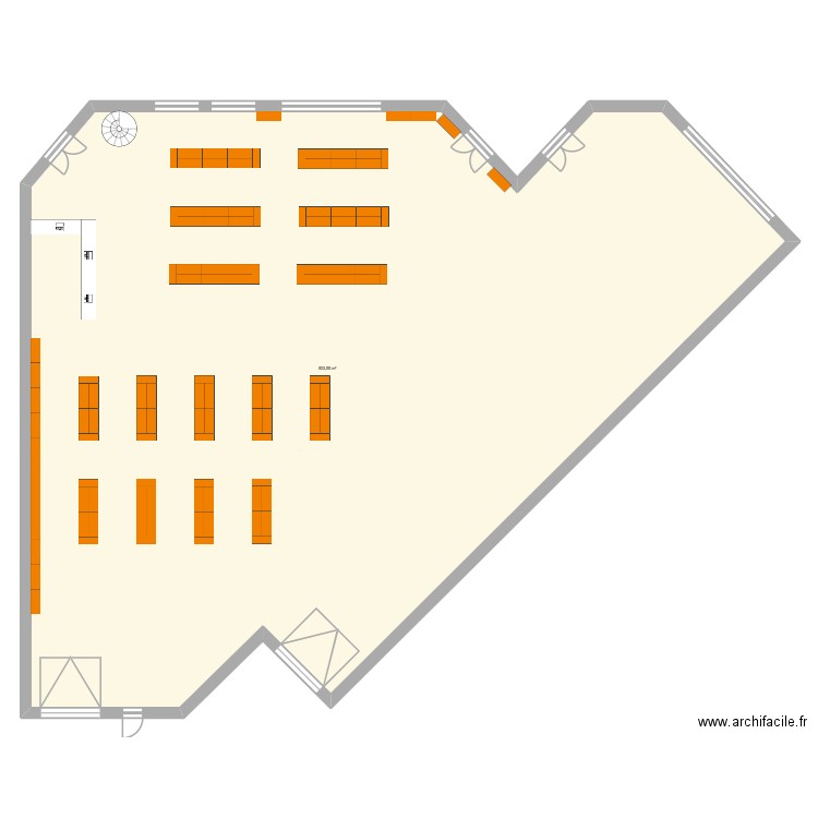 La Rochelle. Plan de 1 pièce et 504 m2