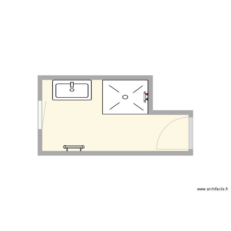 Grillon. Plan de 1 pièce et 6 m2