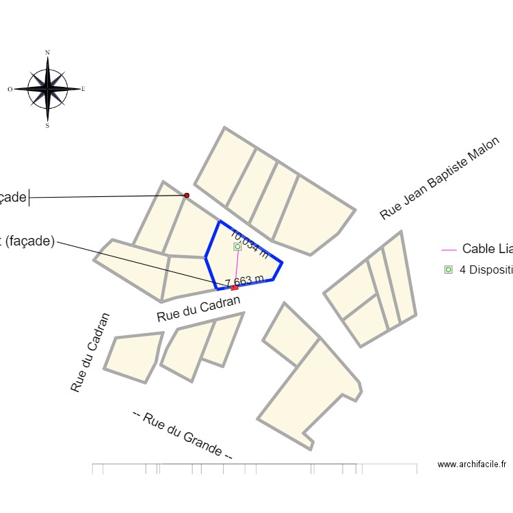 Plan de masse. Plan de 18 pièces et 670 m2