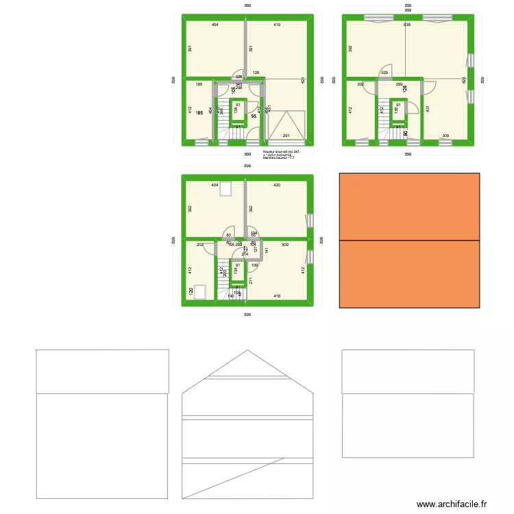 Pont Jumelées 3 avec meubles. Plan de 19 et 199 m² Pont Jumelées 3 avec meubles. Plan de 19 et 199 m²
