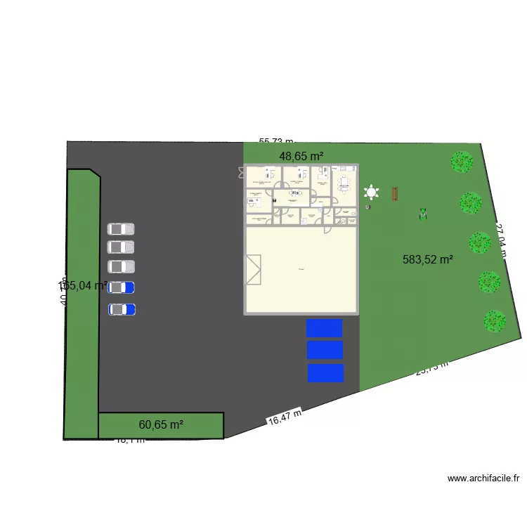 LOCAL SPEM 2. Plan de 16  et 291 m²