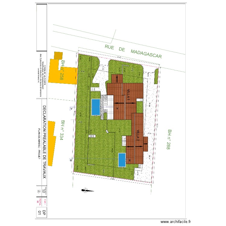 Plan de Masse Projet JC H. Plan de 0 pièce et 0 m2