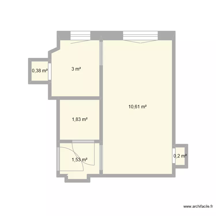 Passage de la Fonderie 2. Plan de 6 et 18 m² Passage de la Fonderie 2. Plan de 6 et 18 m²