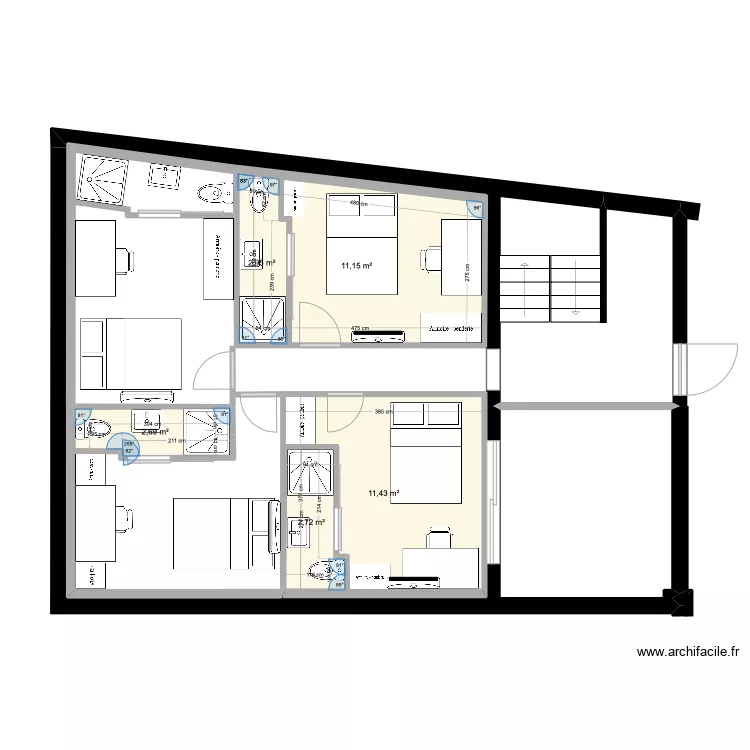 2&egrave;m G chambres/6. Plan de 