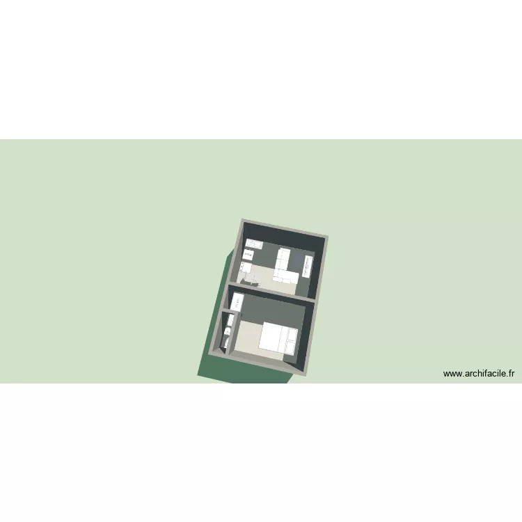 PLA. Plan de 3  et 24 m²
