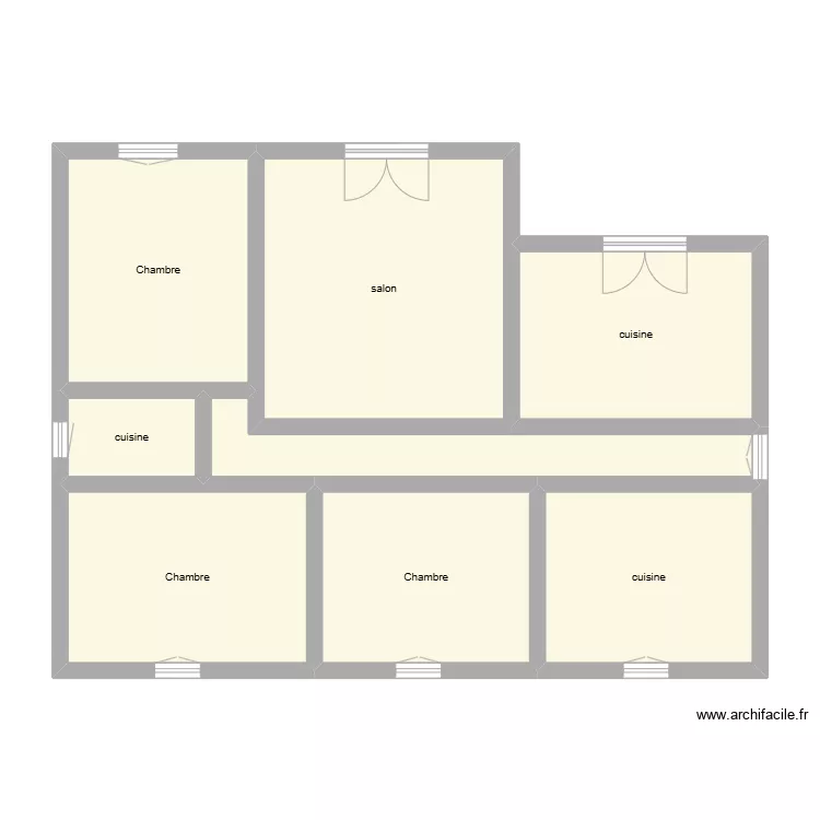 Bizot lecomte &eacute;tage &eacute;tat initial. Plan de 