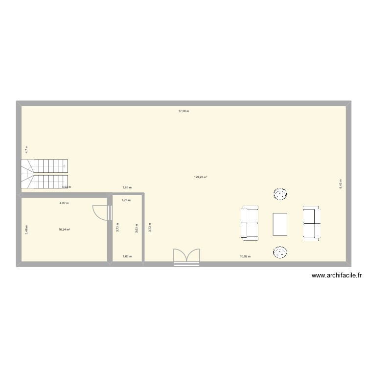 rez de chauss&eacute;e. Plan de 0 pièce et 0 m2