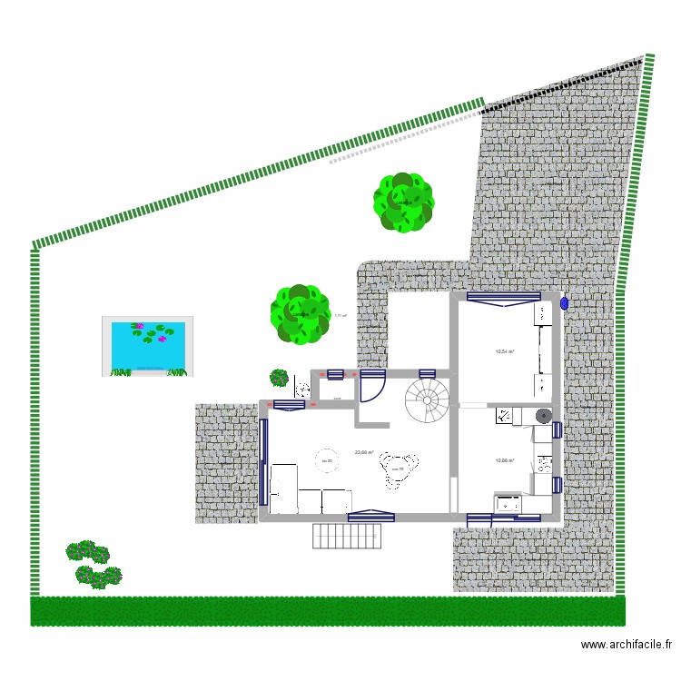 5 bis Baulers rez version cinq. Plan de 10 pièces et 94 m2