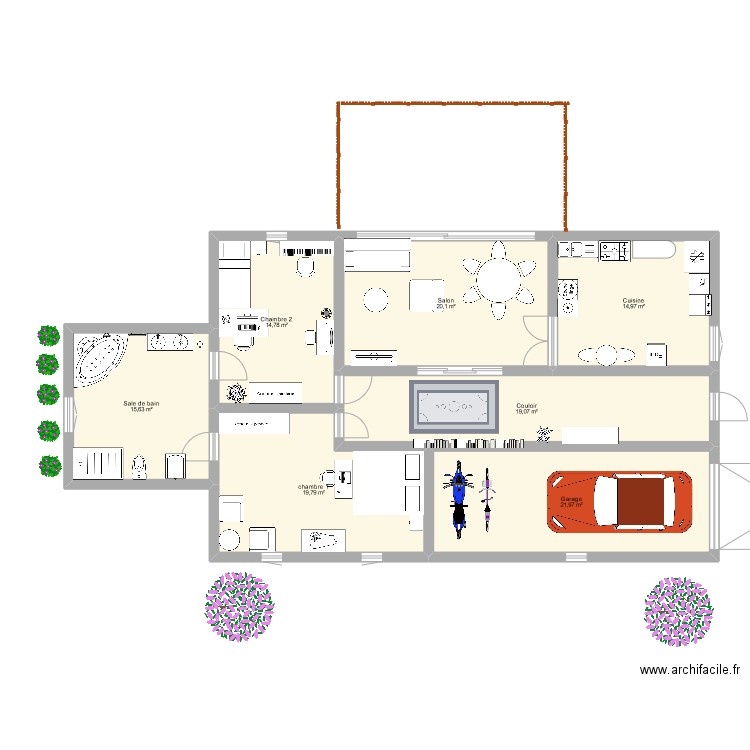 Appartement 4 personne. Plan de 0 pièce et 0 m2