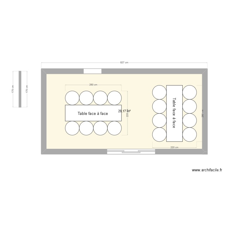 essai. Plan de 1 pièce et 29 m2