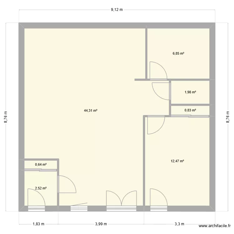 MOIRANS. Plan de 7  et 70 m²